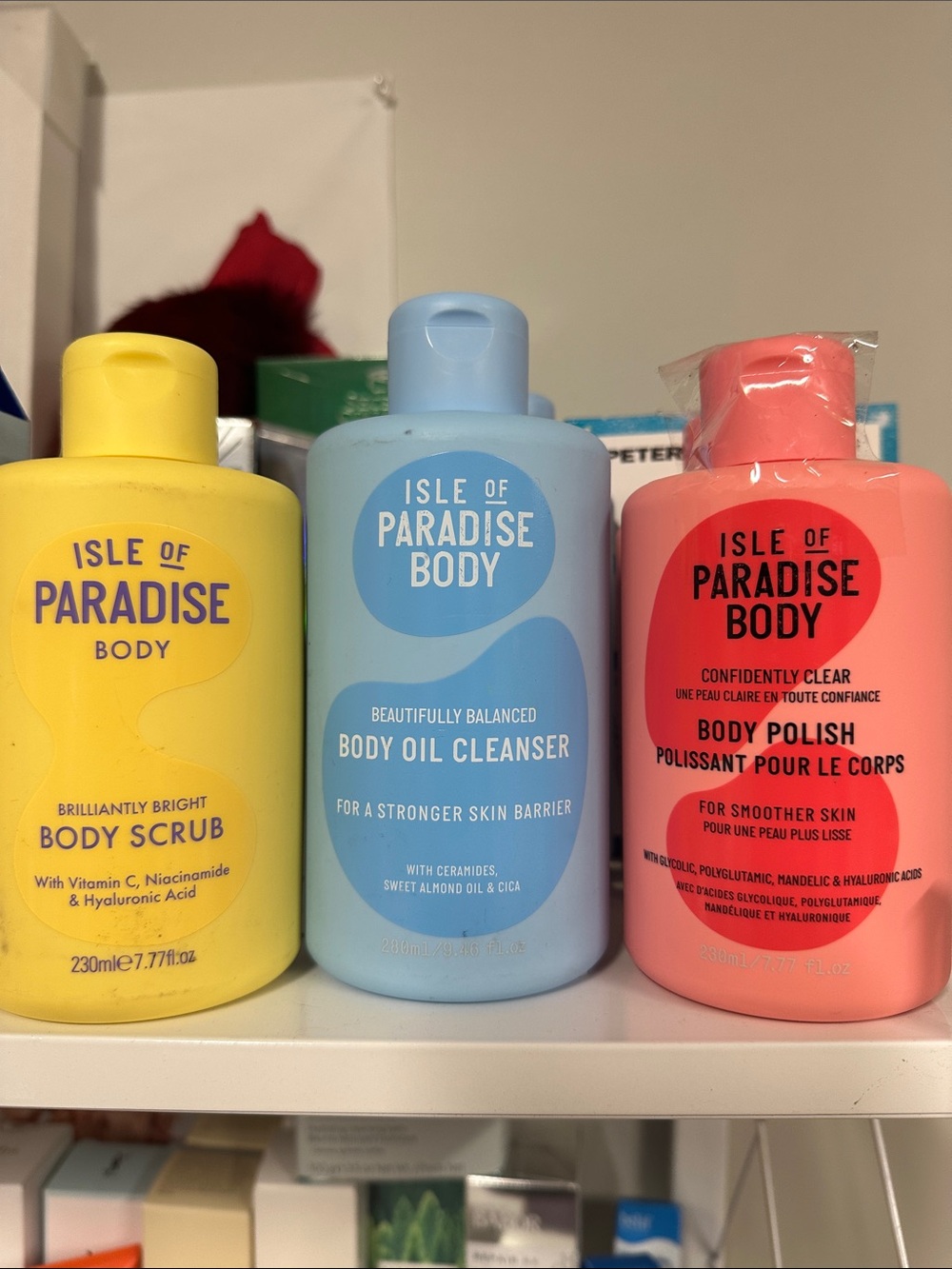 Isle of Paradise Body Scrub & Polish Trio! Body scrub/oil cleanser:body polish